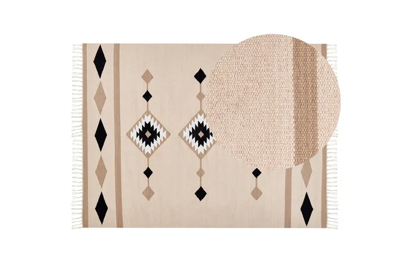 Kelimmatto Berdik 160x230 cm - Beige - Kodintekstiilit & matot - Matto - Itämainen matto - Kelim-matto