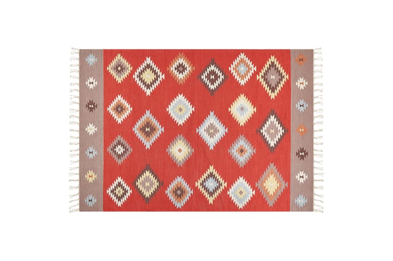 Kelimmatto Lorut 160x230 cm - Punainen - Kodintekstiilit & matot - Matto - Itämainen matto - Kelim-matto