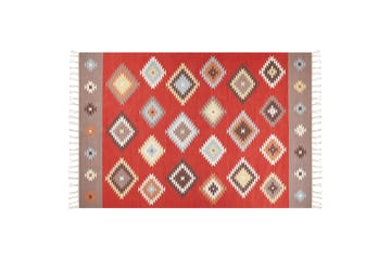 Kelimmatto Lorut 200x300 cm - Punainen - Kodintekstiilit & matot - Matto - Itämainen matto - Kelim-matto