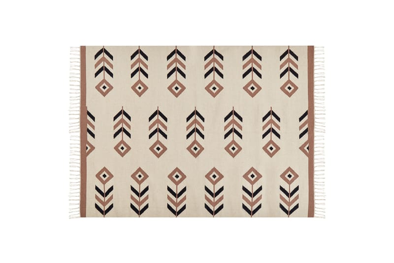 Kelimmatto Niavan 200x300 cm - Beige - Pyöreät matot - Käsintehdyt matot - Yksiväriset matot - Kumipohjamatot - Kelim-matto - Pienet matot - Iso matto