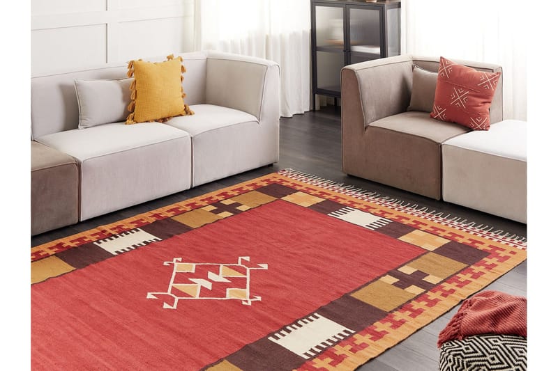 Kelimmatto Parakar 200x300 cm - Punainen - Kodintekstiilit & matot - Matto - Itämainen matto - Kelim-matto