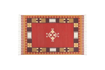 Kelimmatto Parakar 140x200 cm - Punainen - Kodintekstiilit & matot - Matto - Itämainen matto - Kelim-matto