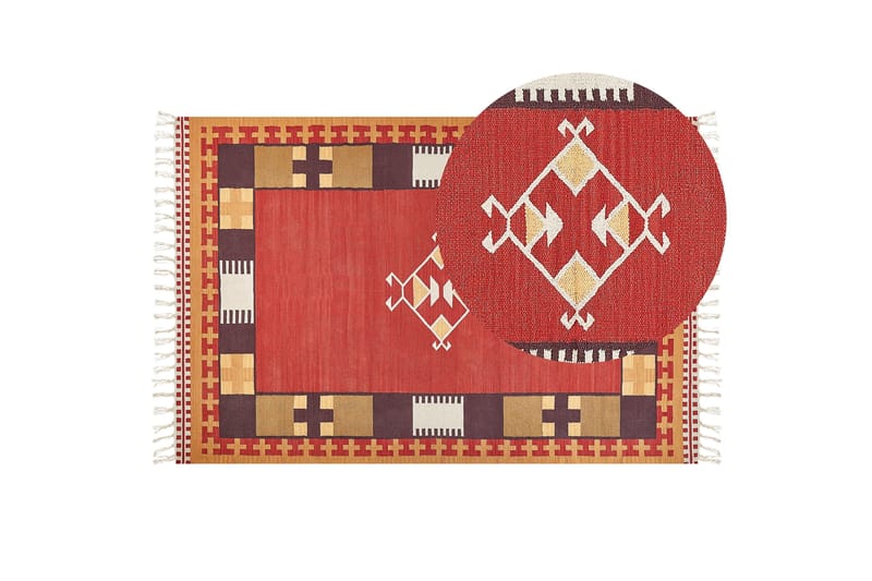 Kelimmatto Parakar 200x300 cm - Punainen - Kodintekstiilit & matot - Matto - Itämainen matto - Kelim-matto