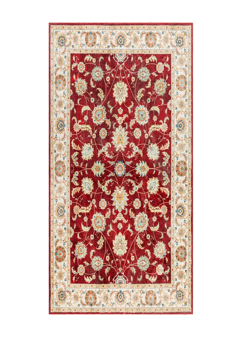 Konekudottu matto KM Home Tarfaya 80x150 cm punainen, Punainen