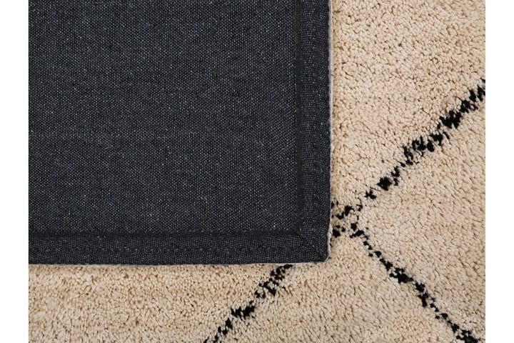 Matto Abhijay 140x200 cm - Beige/Musta - Marokkolainen matto - Itämainen matto