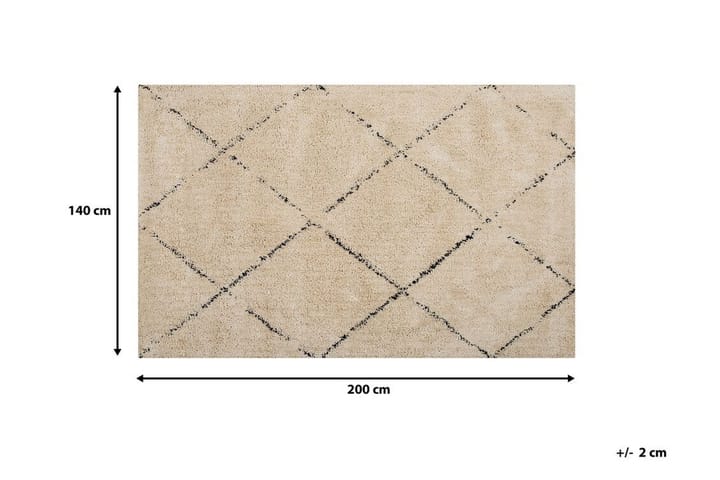 Matto Abhijay 140x200 cm - Beige/Musta - Itämainen matto - Marokkolainen matto