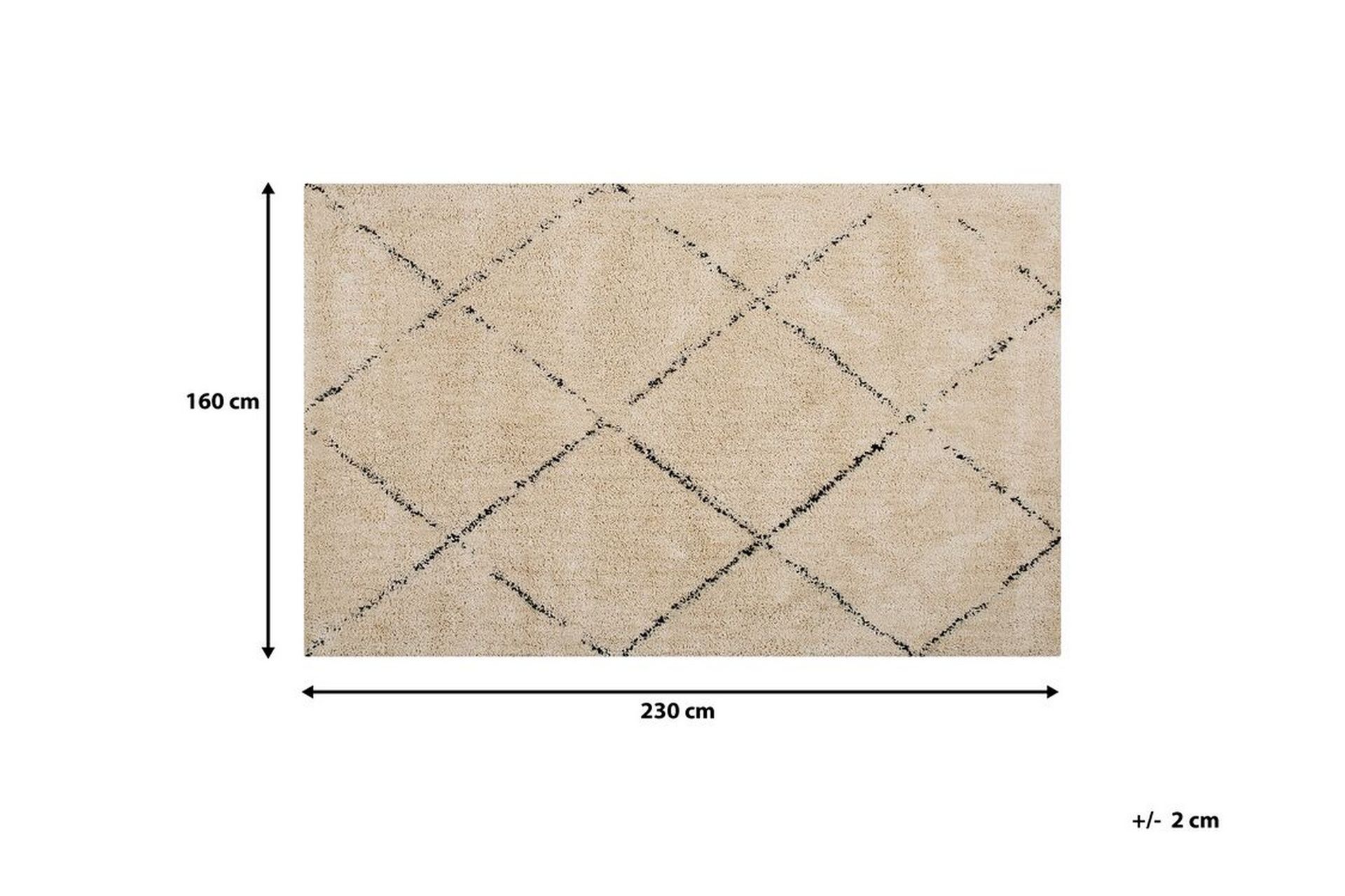 Matto Abhijay 160x230 cm - Beige/Musta - Kodintekstiilit & matot - Matto - Itämainen matto