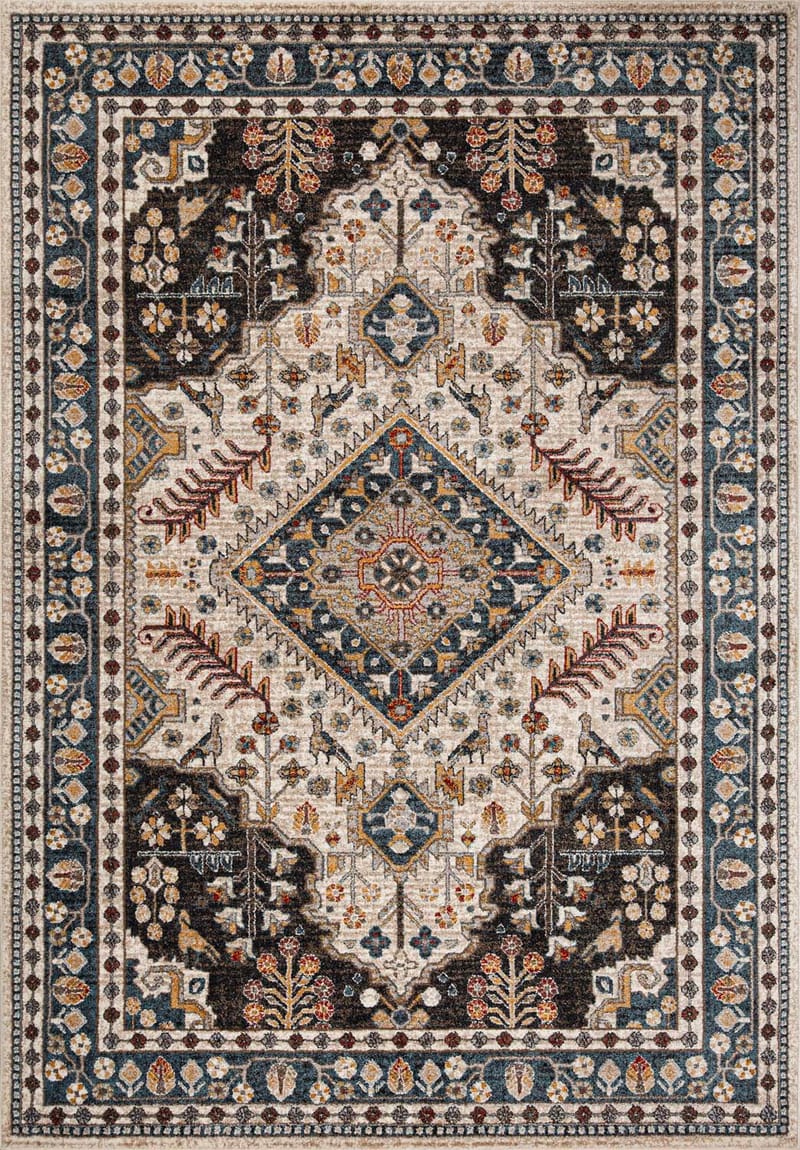 Matto Yelvi 133x190 cm, sininen/beige