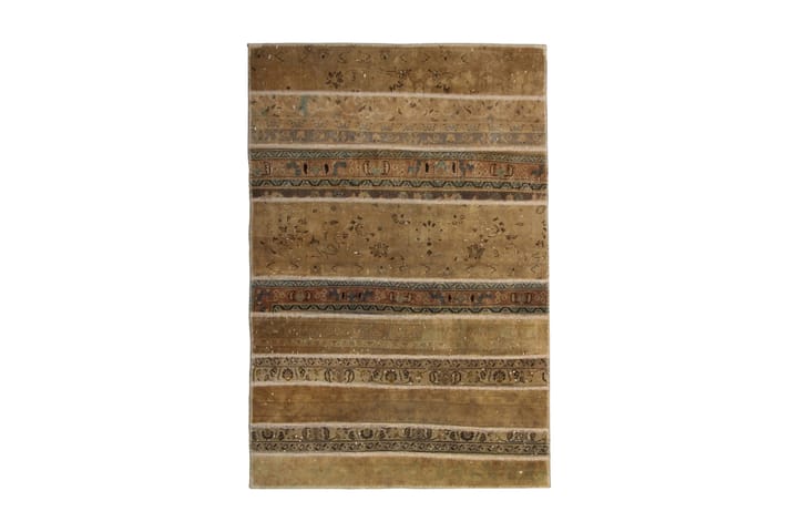 Käsinsolmittu Tilkkumatto Villa/Lanka Moniväri 128x190cm - Monivärinen - Käsintehdyt matot - Patchwork-matto
