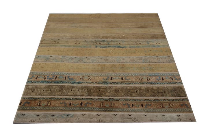 Käsinsolmittu Tilkkumatto Villa/Lanka Moniväri 139x193cm - Monivärinen - Käsintehdyt matot - Patchwork-matto