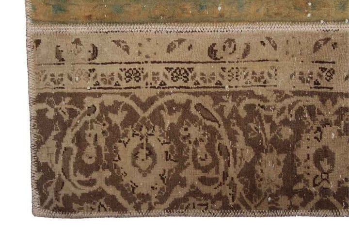 Käsinsolmittu Tilkkumatto Villa/Lanka Moniväri 156x166cm - Monivärinen - Käsintehdyt matot - Patchwork-matto