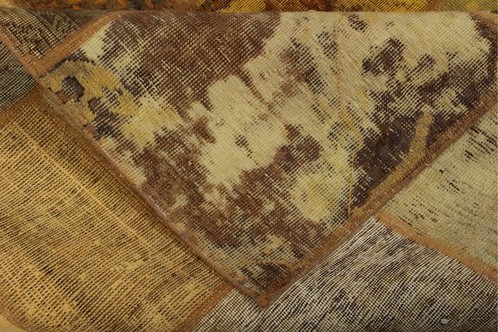 Käsinsolmittu Tilkkumatto Villa/Lanka Moniväri 168x226cm - Monivärinen - Käsintehdyt matot - Patchwork-matto