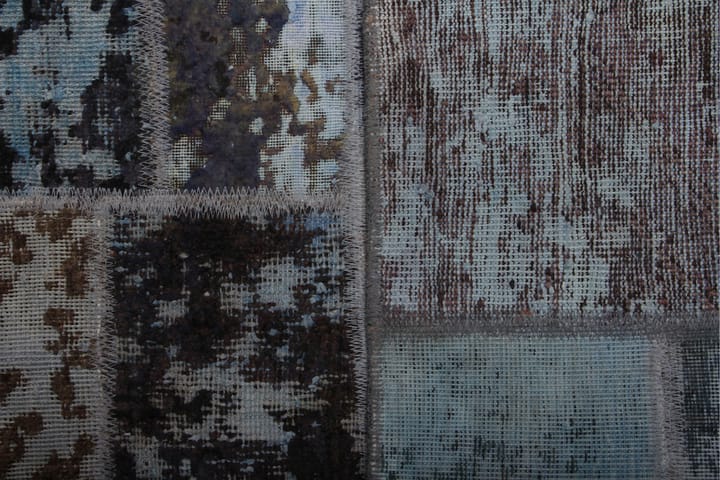 Käsinsolmittu Tilkkumatto Villa/Lanka Moniväri 169x232cm - Monivärinen - Käsintehdyt matot - Patchwork-matto