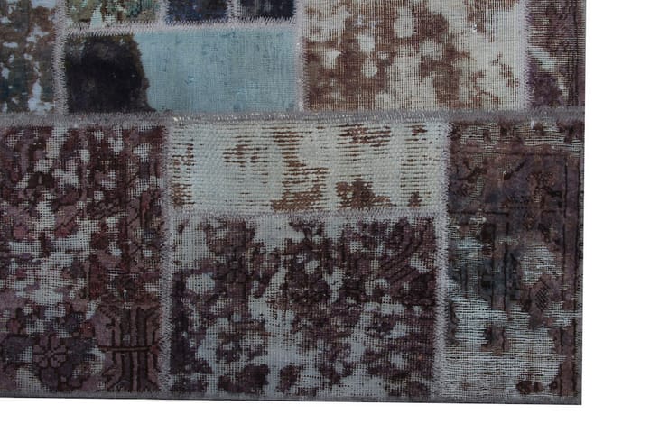 Käsinsolmittu Tilkkumatto Villa/Lanka Moniväri 169x232cm - Monivärinen - Käsintehdyt matot - Patchwork-matto