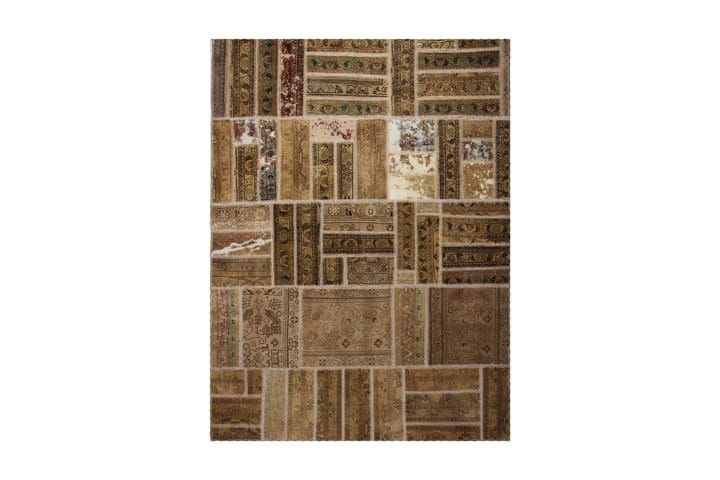 Käsinsolmittu Tilkkumatto Villa/Lanka Moniväri 170x225cm - Monivärinen - Käsintehdyt matot - Patchwork-matto