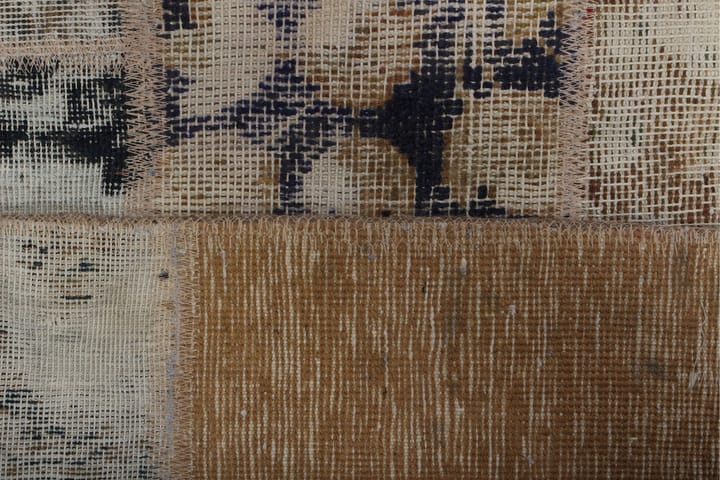 Käsinsolmittu Tilkkumatto Villa/Lanka Moniväri 170x227cm - Monivärinen - Käsintehdyt matot - Patchwork-matto