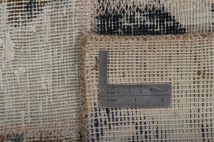 Käsinsolmittu Tilkkumatto Villa/Lanka Moniväri 170x227cm - Monivärinen - Käsintehdyt matot - Patchwork-matto