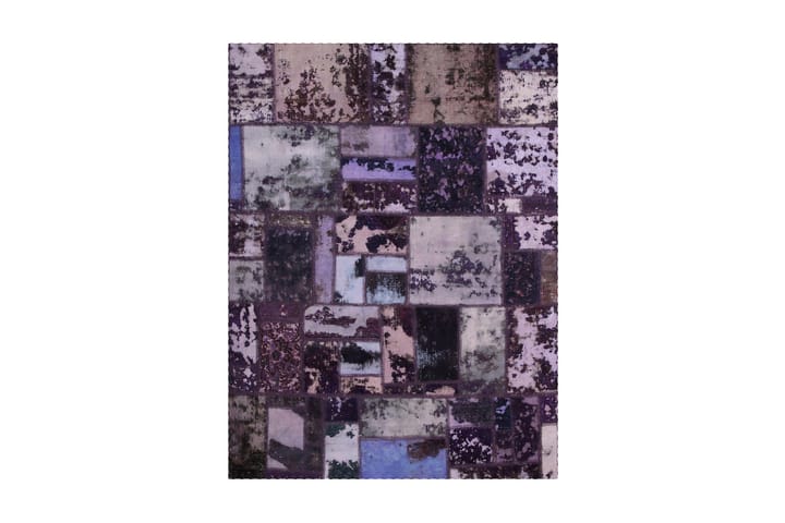 Käsinsolmittu Tilkkumatto Villa/Lanka Moniväri 171x229cm - Monivärinen - Käsintehdyt matot - Patchwork-matto