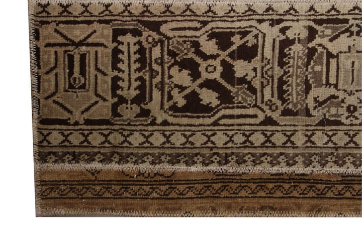 Käsinsolmittu Tilkkumatto Villa/Lanka Moniväri 173x227cm - Monivärinen - Käsintehdyt matot - Patchwork-matto