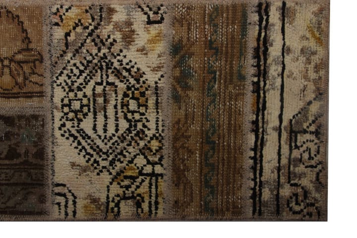 Käsinsolmittu Tilkkumatto Villa/Lanka Moniväri 173x238cm - Monivärinen - Käsintehdyt matot - Patchwork-matto