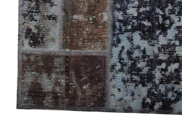 Käsinsolmittu Tilkkumatto Villa/Lanka Moniväri 174x234cm - Monivärinen - Käsintehdyt matot - Patchwork-matto