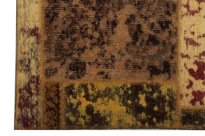 Käsinsolmittu Tilkkumatto Villa/Lanka Moniväri 175x233cm - Monivärinen - Käsintehdyt matot - Patchwork-matto