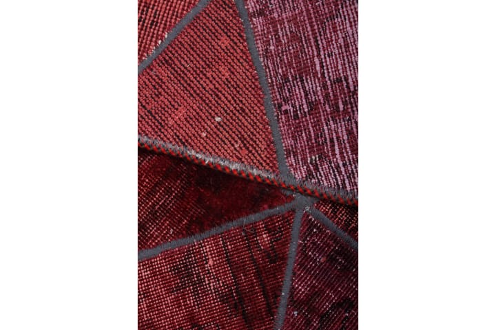 Käsinsolmittu Tilkkumatto Villa/Lanka Moniväri 178x243cm - Monivärinen - Käsintehdyt matot - Patchwork-matto