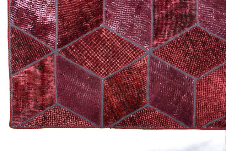 Käsinsolmittu Tilkkumatto Villa/Lanka Moniväri 178x243cm - Monivärinen - Käsintehdyt matot - Patchwork-matto