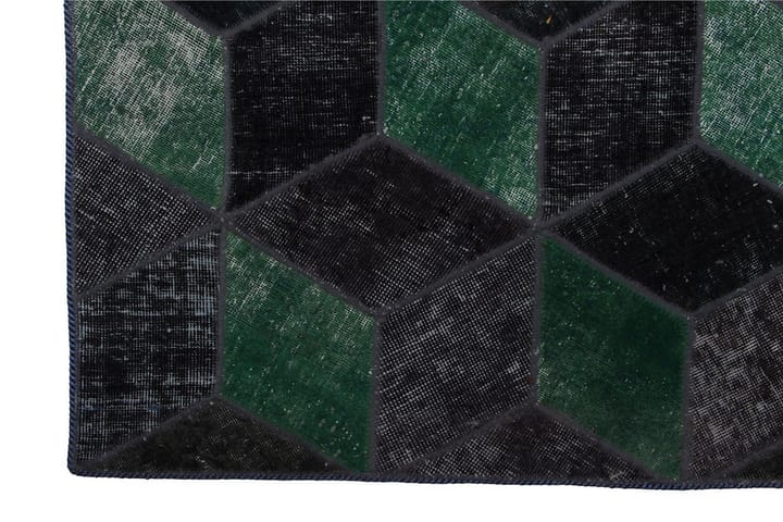 Käsinsolmittu Tilkkumatto Villa/Lanka Moniväri 178x244cm - Monivärinen - Käsintehdyt matot - Patchwork-matto