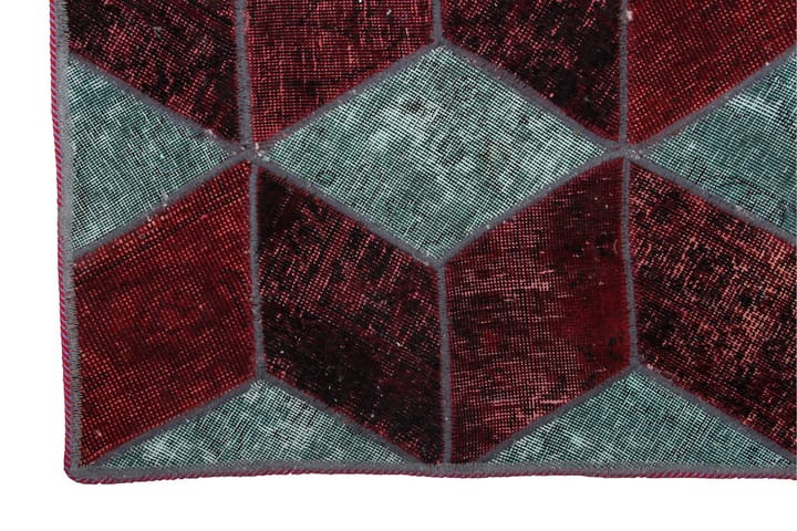 Käsinsolmittu Tilkkumatto Villa/Lanka Moniväri 180x245cm - Monivärinen - Käsintehdyt matot - Patchwork-matto