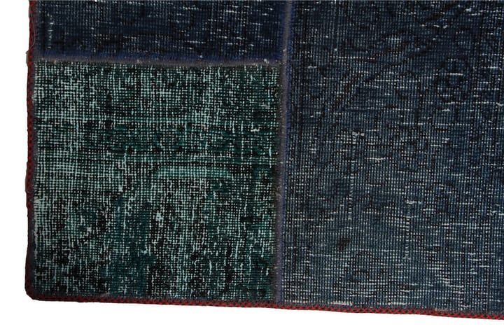 Käsinsolmittu Tilkkumatto Villa/Lanka Moniväri 181x241cm - Monivärinen - Käsintehdyt matot - Patchwork-matto