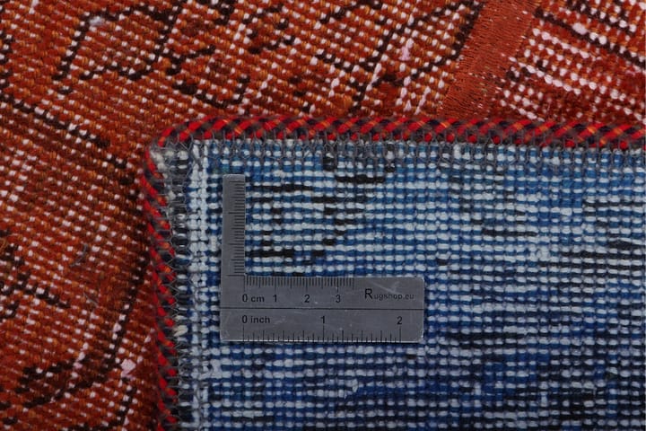 Käsinsolmittu Tilkkumatto Villa/Lanka Moniväri 181x243cm - Monivärinen - Käsintehdyt matot - Patchwork-matto