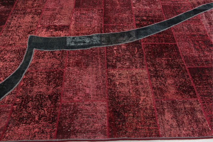 Käsinsolmittu Tilkkumatto Villa/Lanka Moniväri 182x243cm - Monivärinen - Käsintehdyt matot - Patchwork-matto