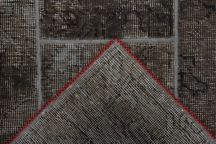 Käsinsolmittu Tilkkumatto Villa/Lanka Moniväri 185x244cm - Monivärinen - Käsintehdyt matot - Patchwork-matto
