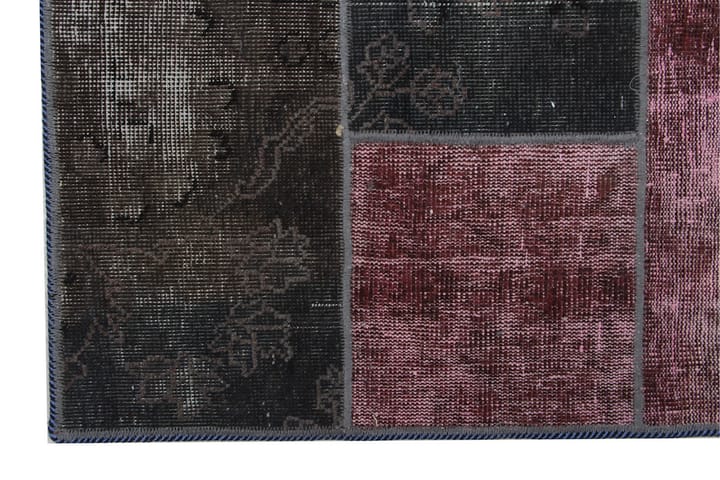 Käsinsolmittu Tilkkumatto Villa/Lanka Moniväri 185x245cm - Monivärinen - Käsintehdyt matot - Patchwork-matto