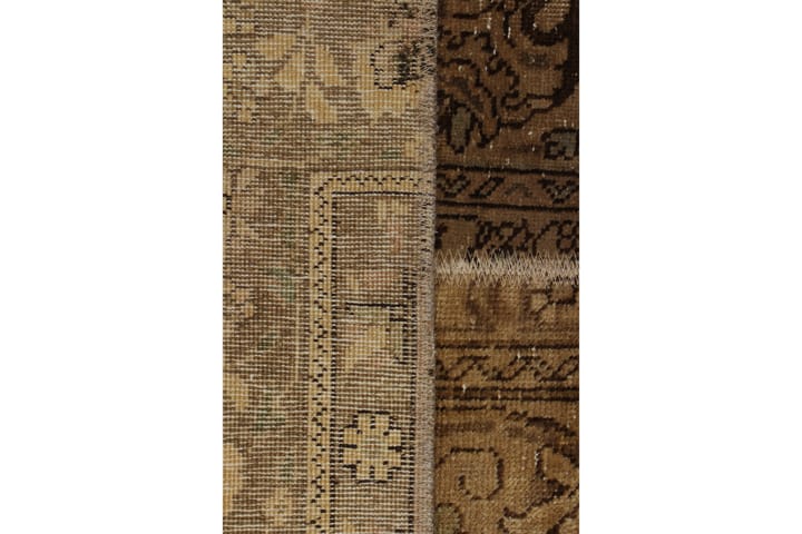 Käsinsolmittu Tilkkumatto Villa/Lanka Moniväri 193x259cm - Monivärinen - Käsintehdyt matot - Patchwork-matto