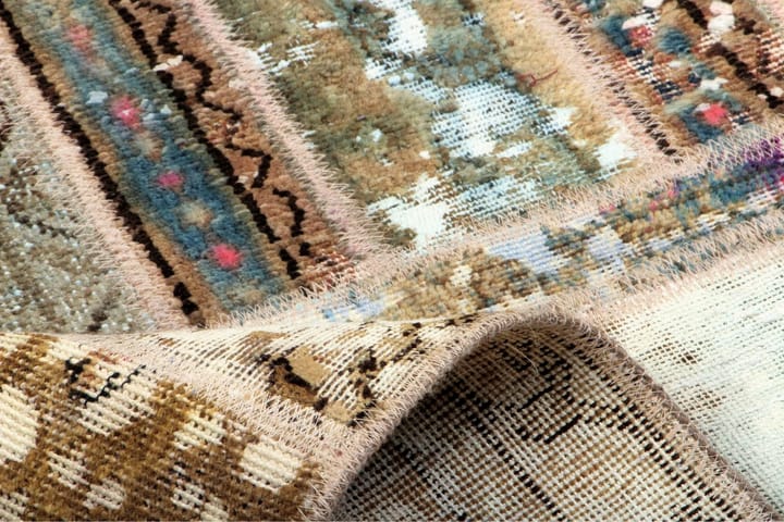 Käsinsolmittu Persialainen Matto Tilkku 175x227 cm - Monivärinen - Patchwork-matto