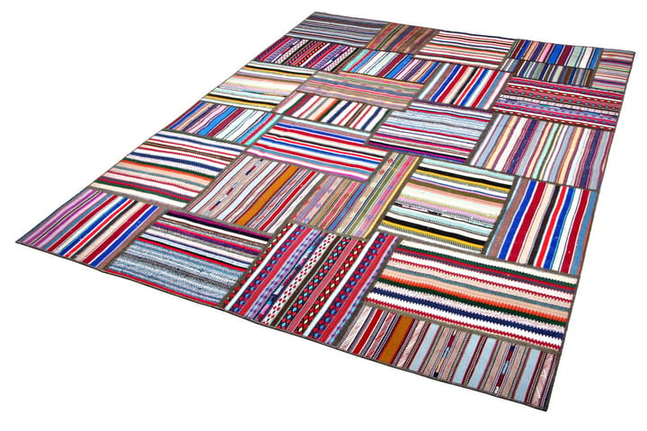 Käsinsolmittu Persialainen Matto Tilkku 184x230 cm - Monivärinen - Patchwork-matto