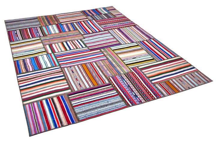 Käsinsolmittu Persialainen Matto Tilkku 184x230 cm - Monivärinen - Patchwork-matto