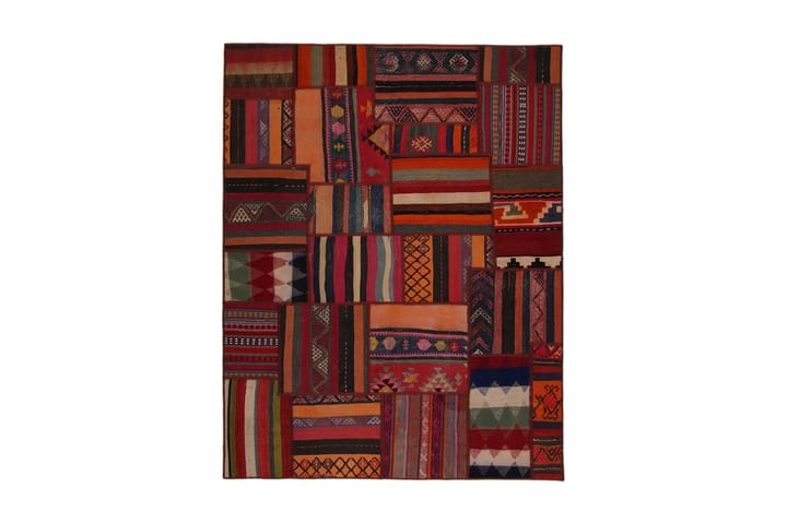 Käsinsolmittu Persialainen matto 157x204 cm Kelim - Monivärinen - Patchwork-matto