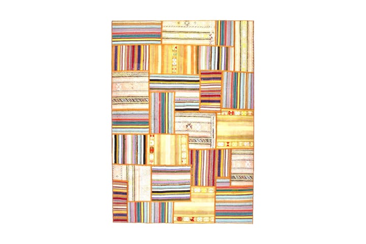Käsinsolmittu Persialainen Matto Tilkku 163x236 cm - Monivärinen - Patchwork-matto