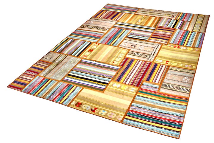 Käsinsolmittu Persialainen Matto Tilkku 163x236 cm - Monivärinen - Patchwork-matto