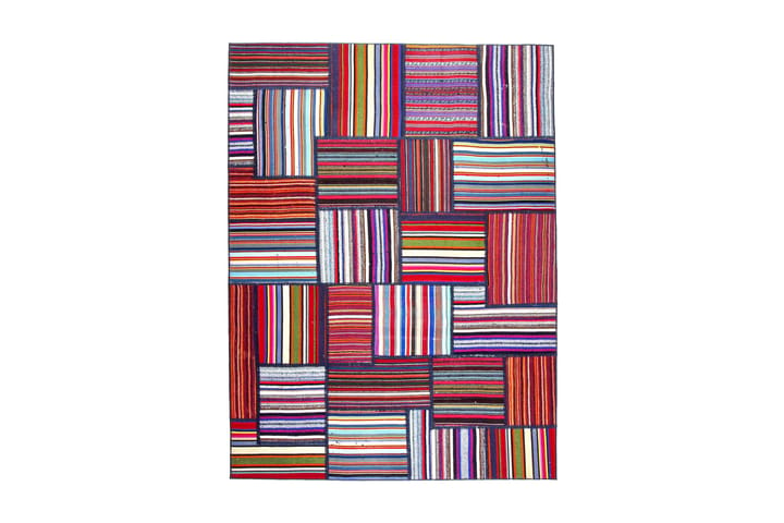 Käsinsolmittu Persialainen Matto Tilkku 153x207 cm - Monivärinen - Patchwork-matto