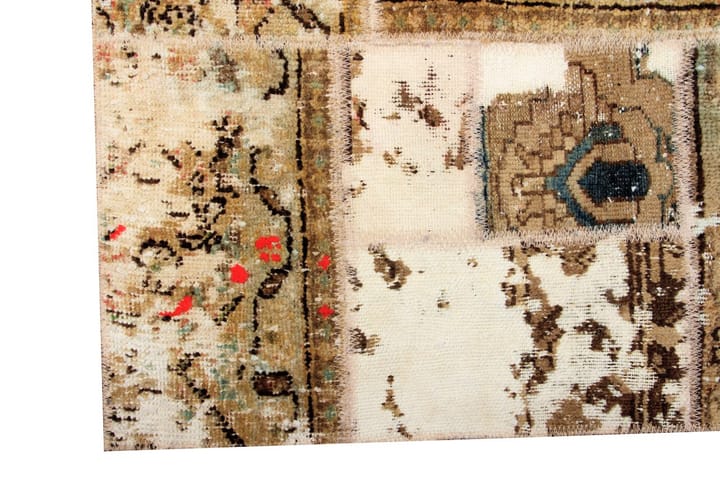 Käsinsolmittu Persialainen Tilkku Villamatto 166x221cm Lanka - Monivärinen - Patchwork-matto
