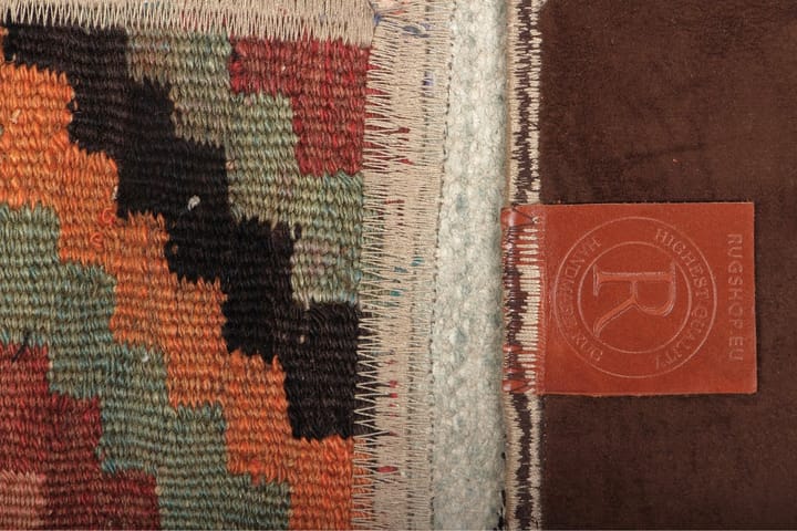 Käsinsolmittu Persialainen Tilkku Villamatto 160x231cm Lanka - Monivärinen - Patchwork-matto