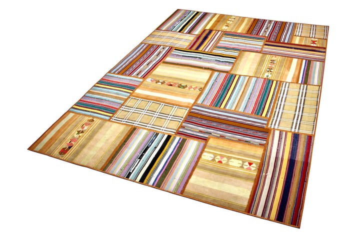 Käsinsolmittu Persialainen Matto Tilkku 158x235 cm - Monivärinen - Patchwork-matto