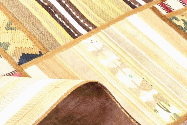 Käsinsolmittu Persialainen matto 154x209 cm Kelim - Monivärinen - Patchwork-matto