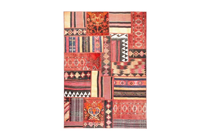 Käsinsolmittu Persialainen matto Tilkku 165x232 cm - Monivärinen - Patchwork-matto