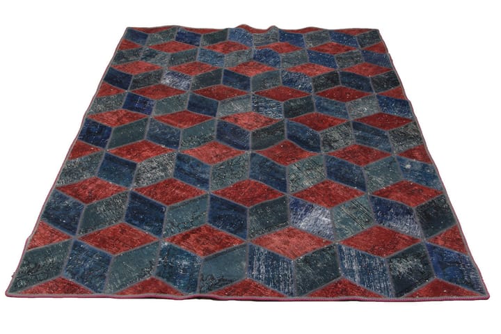 Käsinsolmittu Persialainen Tilkku Villamatto 178x246cm Lanka - Monivärinen - Patchwork-matto