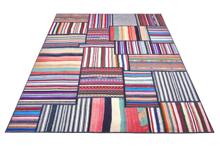 Käsinsolmittu Persialainen matto Tilkku 155x208 cm - Monivärinen - Patchwork-matto